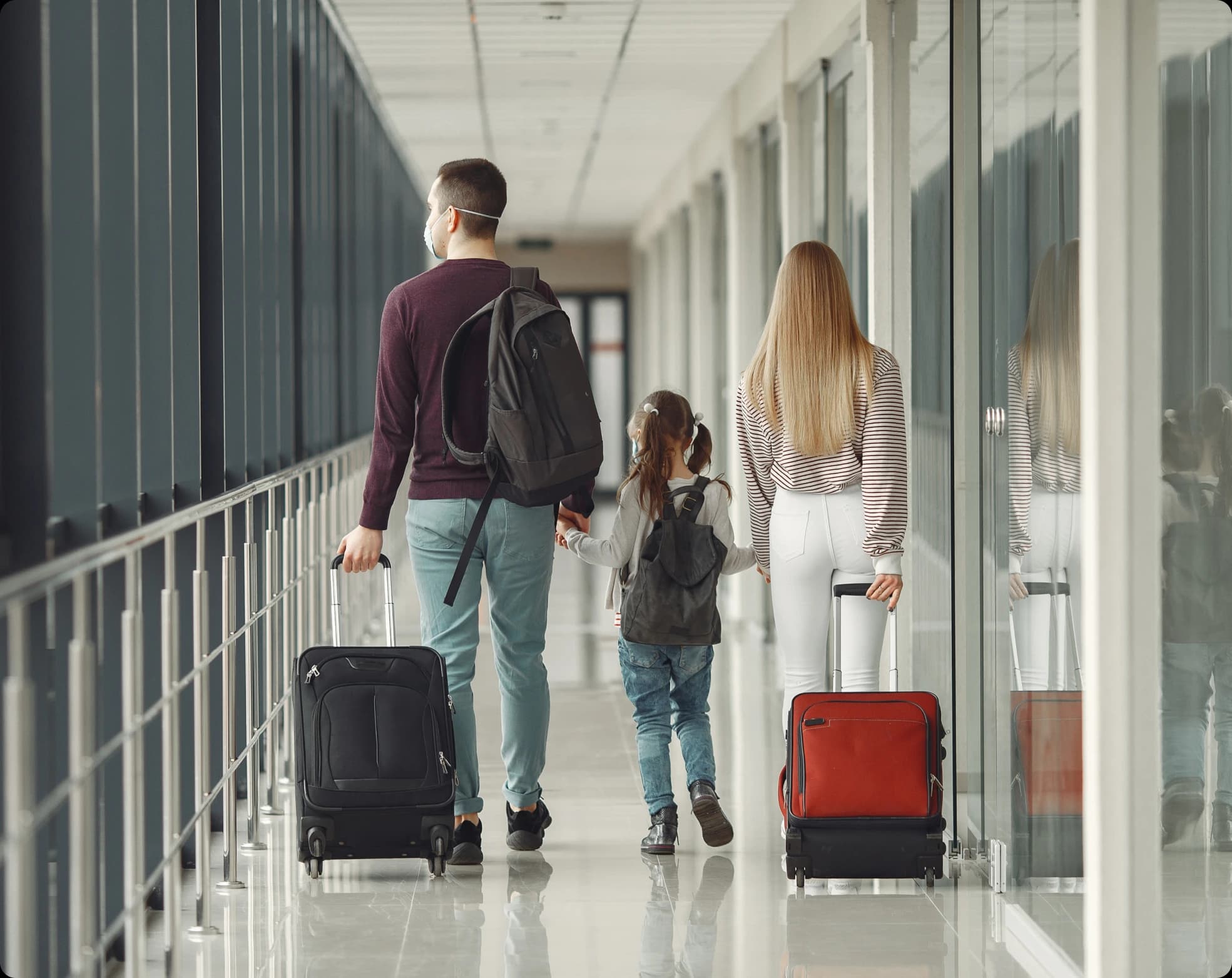 Couple going to airport